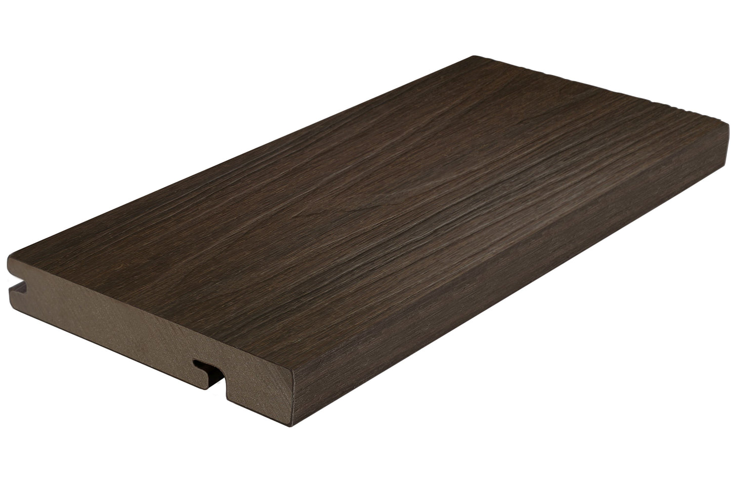 Ultrashield Naturale Capped Bullnose Composite Decking Board - Walnut 3600mm x 138mm x 23mm - Composite Decking Company