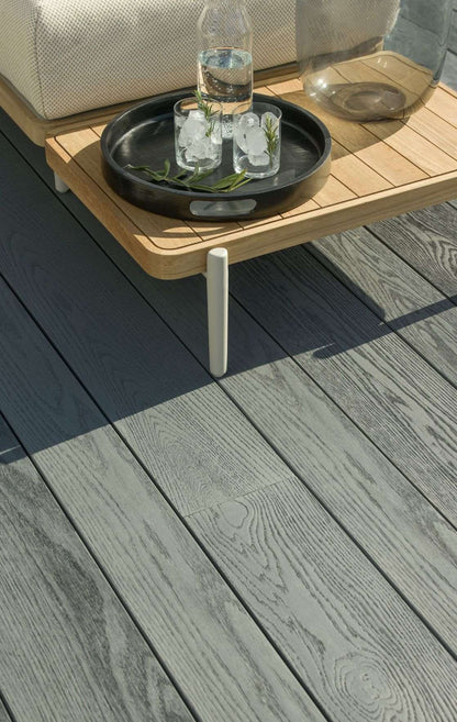 Millboard Enhanced Grain Brushed Basalt Decking 3600mm x 176mm x 32mm - Composite Decking Company