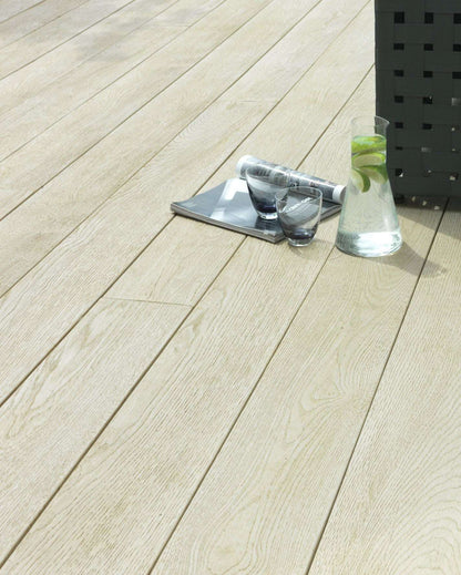 Millboard Enhanced Grain Limed Oak Decking 3600mm x 176mm x 32mm - Composite Decking Company