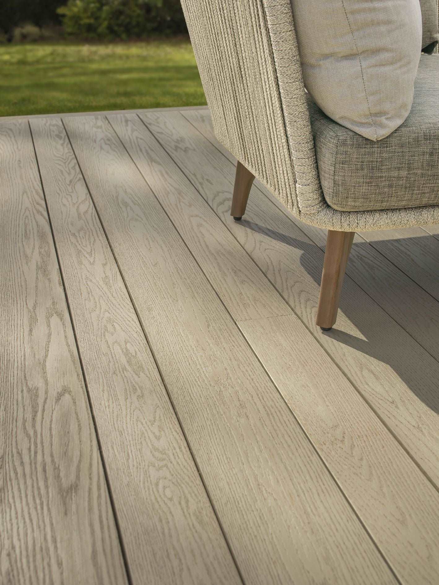 Millboard Enhanced Grain Limed Oak Decking 3600mm x 176mm x 32mm - Composite Decking Company