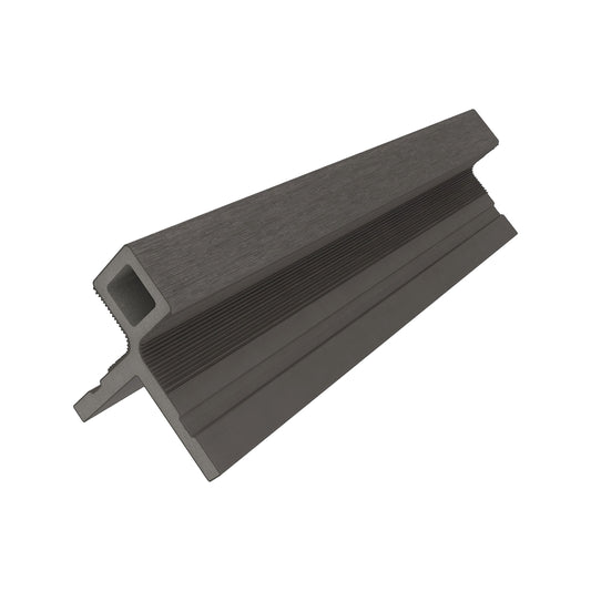 Dark Silver Grey Slatted Clad Corner Trim - Composite Decking Company